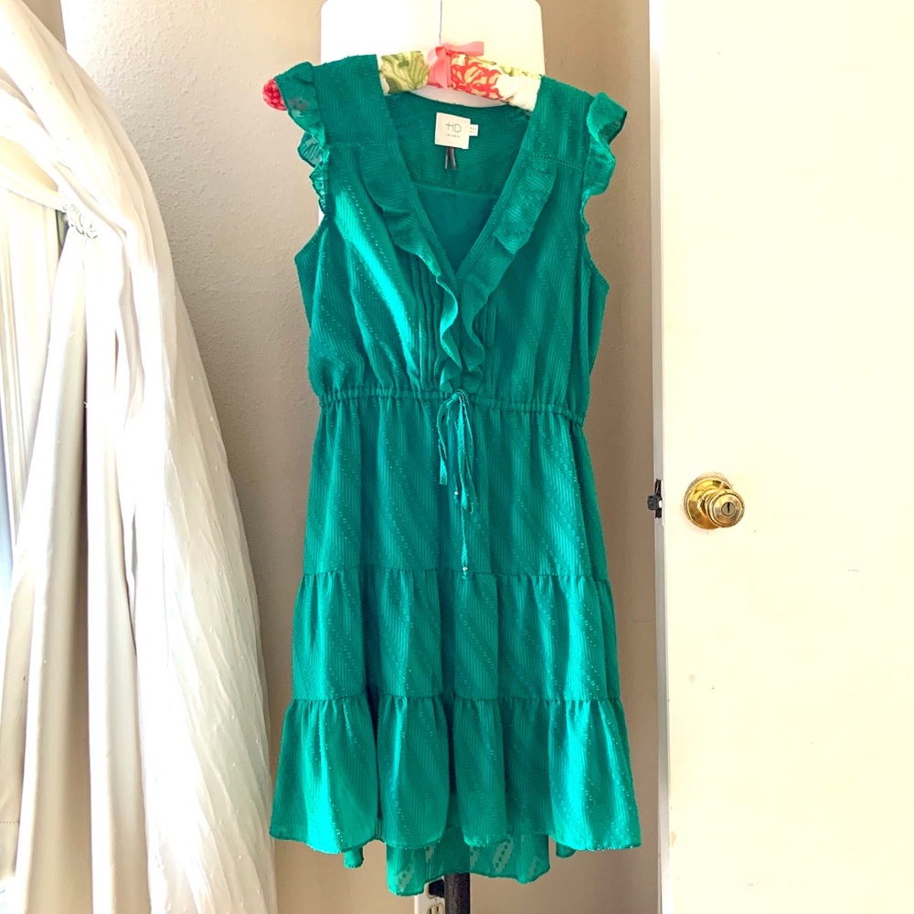 Beautiful Green Anthropologie Dress Four XSoldX